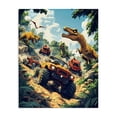 thumbnail image 1 of Stupell Industries Dinosaur & Monster Truck Adventure Canvas Wall Art, design by Creative Studio, 40 x 30, 1 of 7