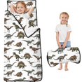 thumbnail image 1 of Dinosaur Names Chart Pattern Teens Toddler Nap Mat with Pillow, Sleeping Mat Bag for Preschool Daycare 60"x20", 1 of 6