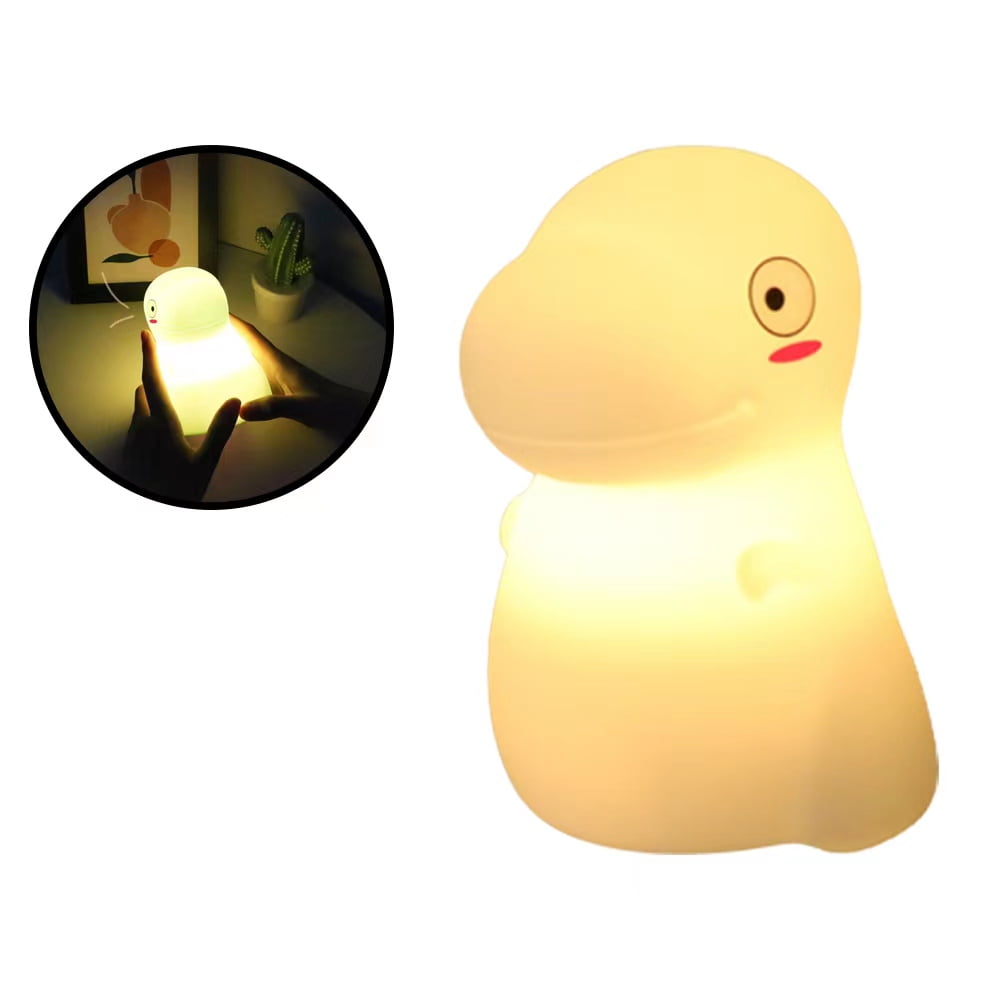 Dinosaur Night Light for Kids, Cute Color Changing Silicone Baby Night Light with Touch Sensor, Portable Rechargeable LED Bedside Nursery Lamp for Toddler's Room, Dinosaur Gifts for Boys Girls