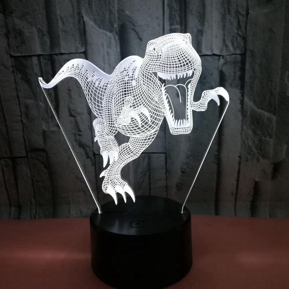 Dinosaur Night Lights 3D Night Light Lamp 7 Colors LED Changing Touch Table Desk Lamps Bedroom Decorative Lighting for Kids Toys Gifts
