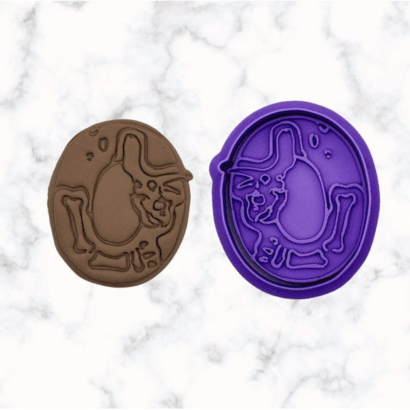 Dinosaur Number 0 Cookie Cutter and Stamp