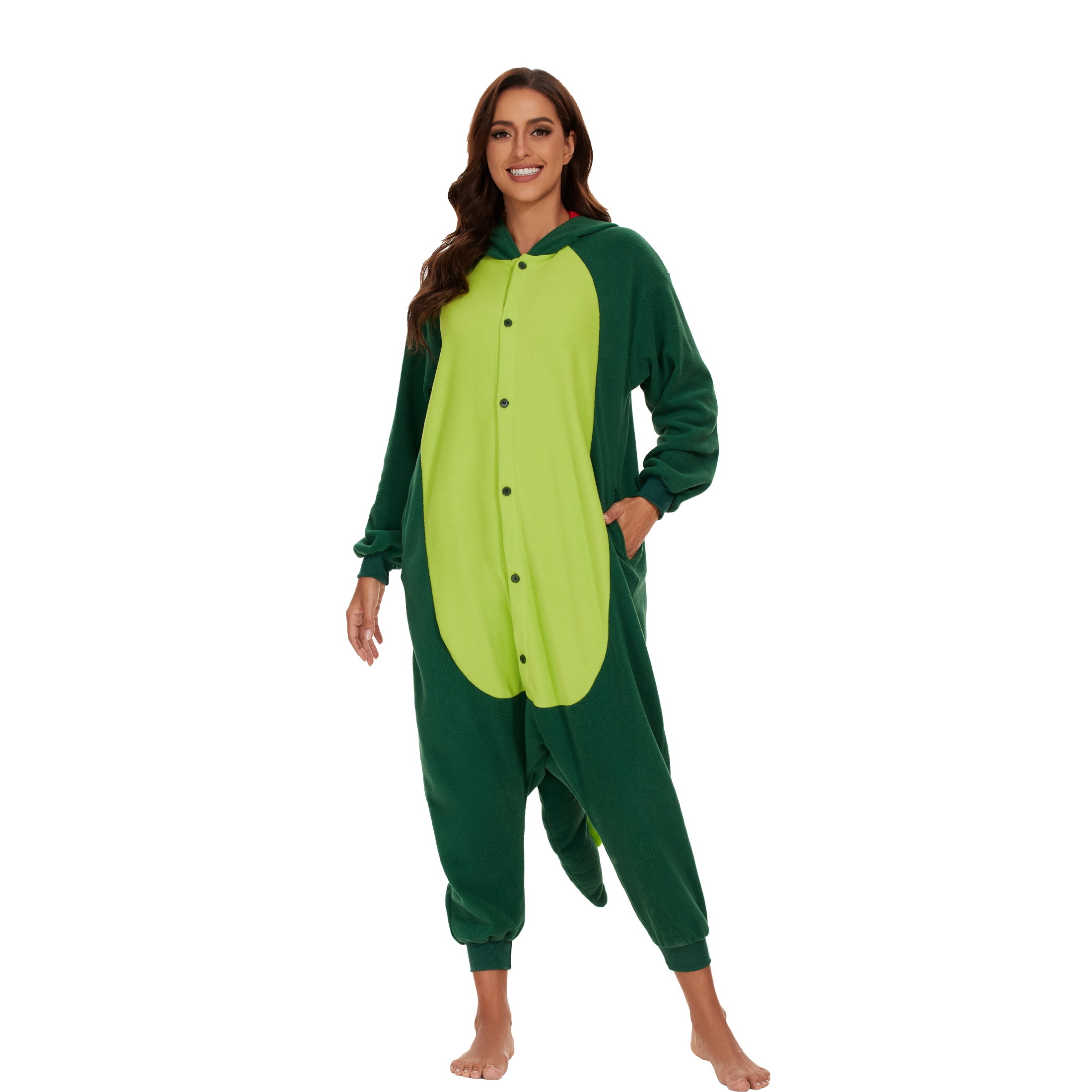 Dinosaur Onesie Adult CANASOUR Christmas Pajamas One Piece Polyester ...