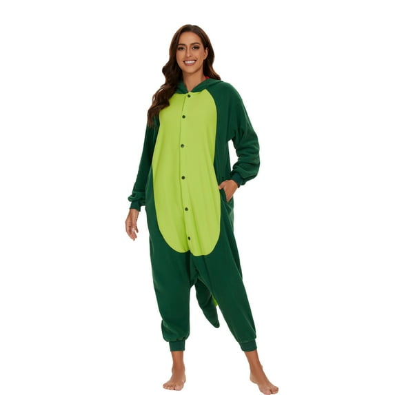 Dinosaur Onesie Adult CANASOUR Christmas Pajamas One Piece Polyester Animal Family Couple Suit