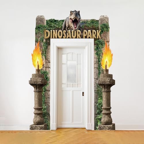 Dinosaur PARK pARTY dECORATIONS dINOSAUR bIRTHDAY pORCH bANNER bACKDROP hALLOWEEN dINO pARTY sUPPLIES dOOR dECORATION bANNER pHOTO bOOTH bACKDROP hANGING FOR dINOSAUR pARK bIRTHDAY pHOTO pROPS