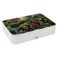 thumbnail image 1 of Dinosaur PU Leather Necklace Organizer with Removable Compartment, Earring Holder, and Decorative Box - Portable Storage Case, 1 of 6