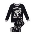 thumbnail image 1 of Dinosaur Pajamas for Boys 3t 2 Piece Pjs Set Long Sleeve Summer Clothes Set Snug-Fit Outfits Jammies Loungewear,Black,1-2 Years, 1 of 4
