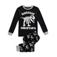 thumbnail image 1 of Dinosaur Pajamas for Boys 3t 2 Piece Pjs Set Long Sleeve Summer Clothes Set Snug-Fit Outfits Jammies Loungewear,Black,3-4 Years, 1 of 4