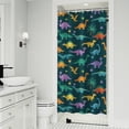 thumbnail image 1 of Dinosaur and Palm Tree Pattern Shower Curtain 36"x72" ,Bathroom Decorative Shower Curtains Set with 12 Hooks,Modern Waterproof Washable Shower Curtain, 1 of 6