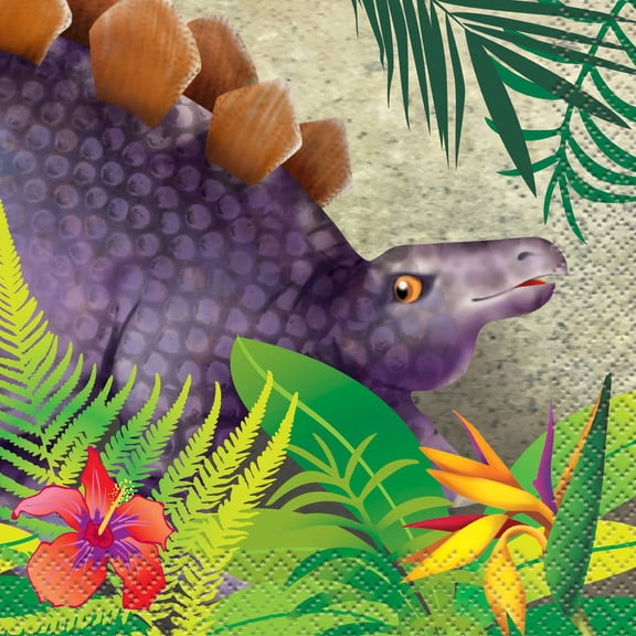 Dinosaur Paper Beverage Napkins, 5in, 16ct