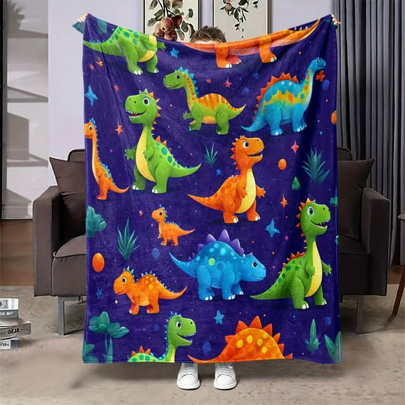 Dinosaur Paradise Fleece Blanket: Cozy and Versatile for All Seasons