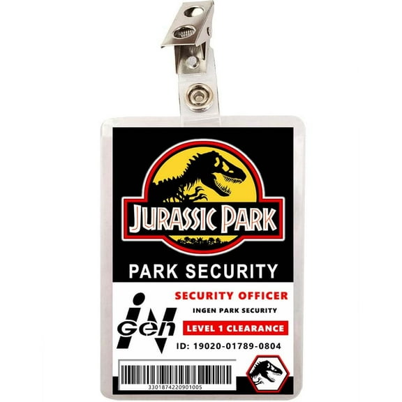 Dinosaur Park Security ID Badge, Black