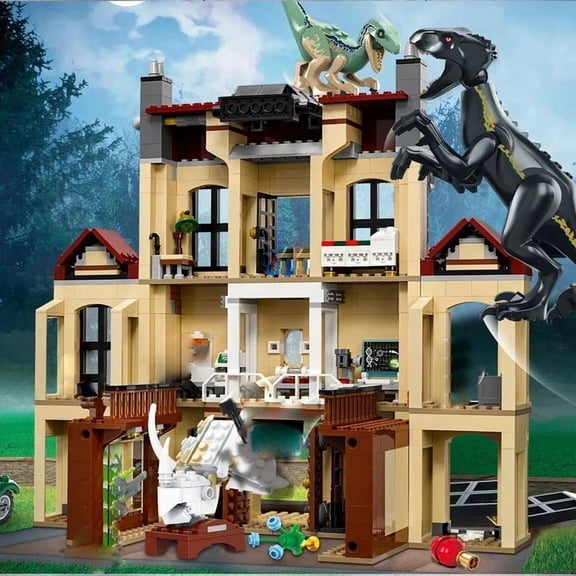 Dinosaur Park Tyrannical Dragon Attacks The Manor Creative Building Blocks Toy puzzle Assembly for Gifts 75930