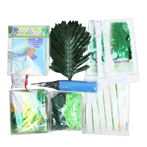 Dinosaur Party Decoration Dinosaur Birthday Party Decoration Kit Dinosaur Balloons Coconut Tree Curtains Dinosaur Birthday Party Supplies for Kids