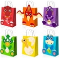 thumbnail image 1 of Mocoosy Dinosaur Party Favor Bags with Handles, 18 Pack Dinosaur Gift Bags for Kids Birthday, Dinosaur Goodie Candy Treat Bags for Boys Girls Dinosaur Birthday Party Supplies Rainbow Colors, 1 of 8
