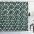 thumbnail image 1 of Ambesonne Dinosaur Party Shower Curtain, Colorful Jungle, 69"Wx75"L, Multicolor, 1 of 3