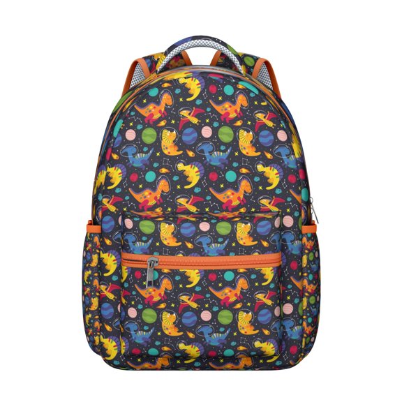 "Dinosaur Pattern Backpack - Large Capacity School Backpack for Middle & High School Students, Waterproof Laptop Backpack with Organization Pockets, Durable & Stylish"