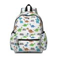 thumbnail image 1 of Dinosaur Pattern Cute School Backpack with Padded Back and Adjustable Shoulder Straps 13.4"x11"x4.7", 1 of 5