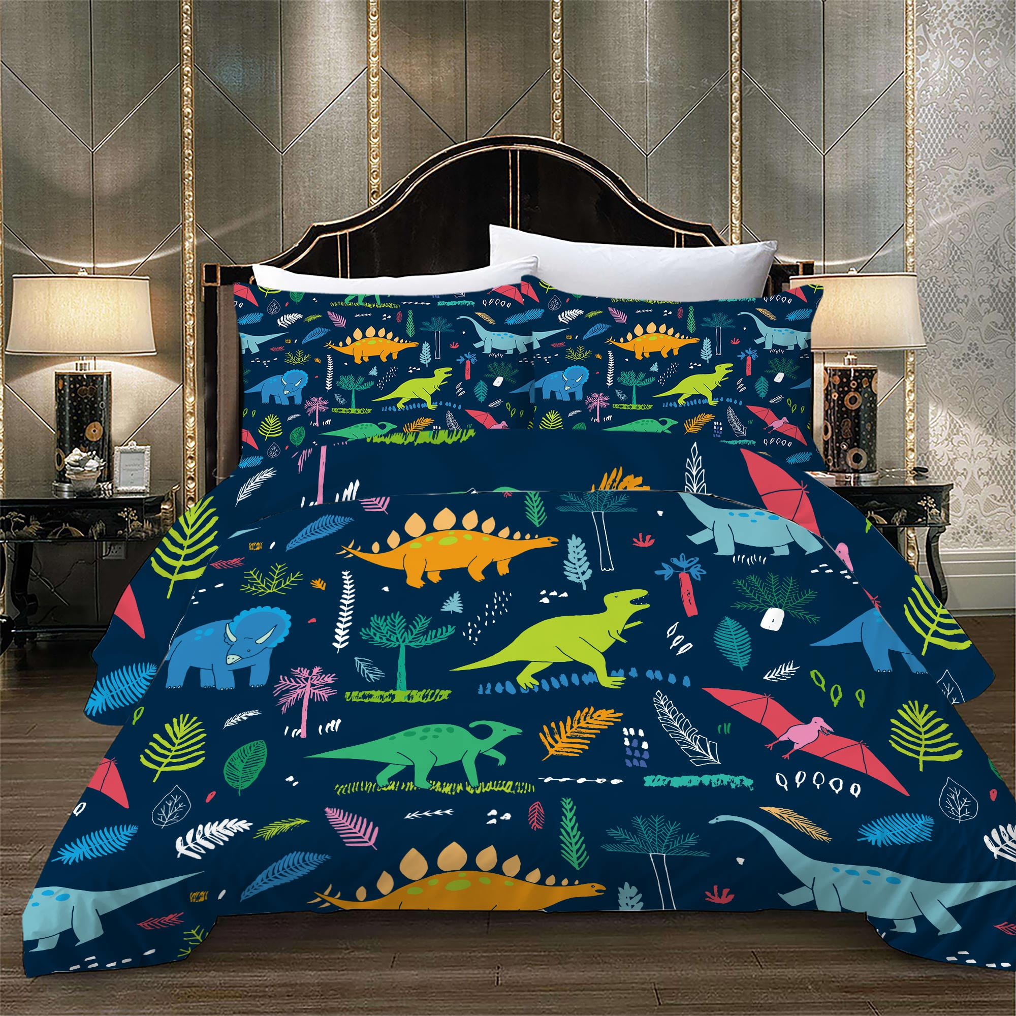 Dinosaur Pattern Duvet Cover Bedding Set Cartoon Animal Bedding Set Children's Bedding Set Quilt