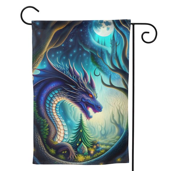 Dinosaur Pattern Garden Flag 12.5"X18" Outdoor Indoor Garden Decor Porch Banner Sign With Grommets Uv Fade Resistant