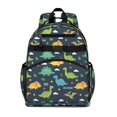 thumbnail image 1 of Dinosaur Pattern with Text Elements Cute School Backpack Bag for School with Padded Back and Adjustable Shoulder Straps 15.25"x11.5"x5.25", 1 of 5