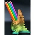 thumbnail image 1 of Clever Contraption Dinosaur Pen & Pencil Holder – Gluttonosaurus Desk Organizer, 1 of 10