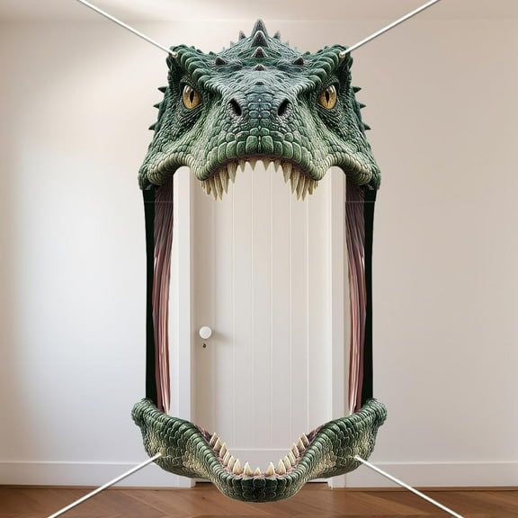 Dinosaur Photo Banner for Party Decor 5.9x6.6ft Large Dinosaur Birthday Photo Door Backdrop Props Decor Fun Dino Theme Photography Backdrop DIY