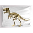thumbnail image 1 of Dinosaur Pillow Sham Primeval Wildlife Concept Fossil Animal Skeleton Paleontology Predator Creature, Decorative Standard Queen Size Printed Pillowcase, 30 X 20 Inches, Ivory White, by Ambesonne, 1 of 2