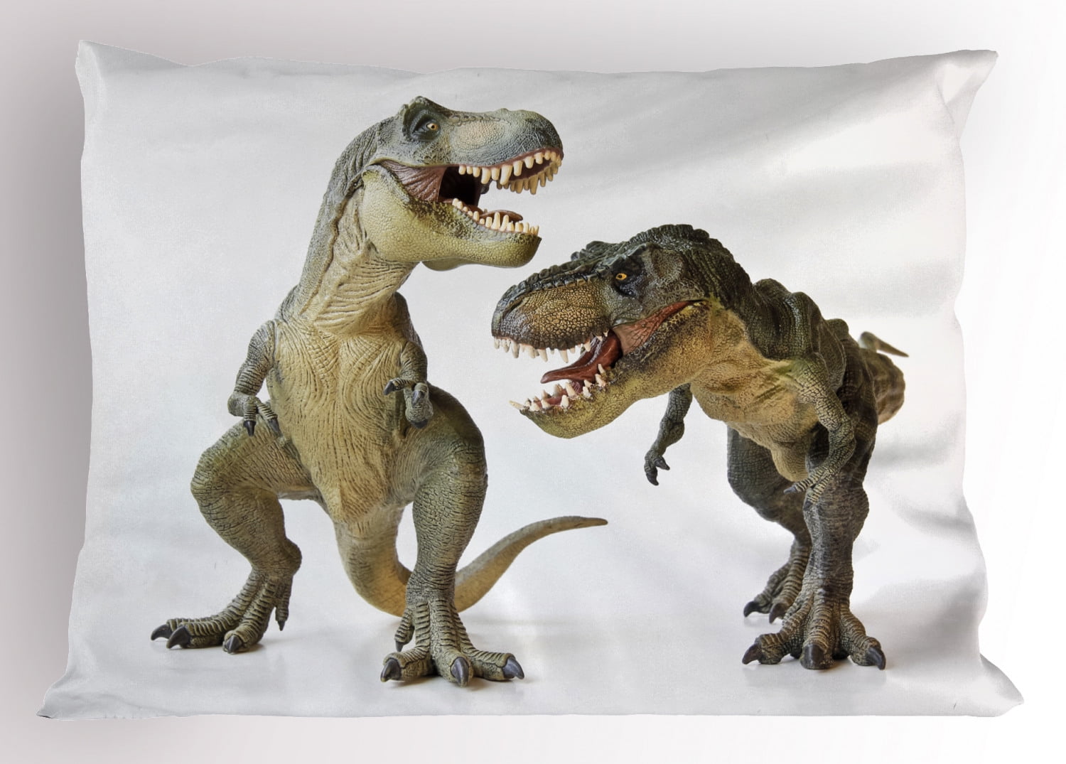 Standard Ivory Dinosaur Polyester Kids Pillow Sham