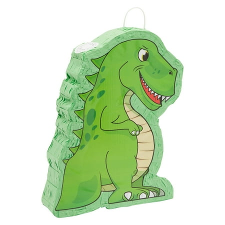 Dinosaur Pinata for Boys Birthday Party Supplies, Dino Decorations, Green (Small, 12 x 15.5 x 3 In)
