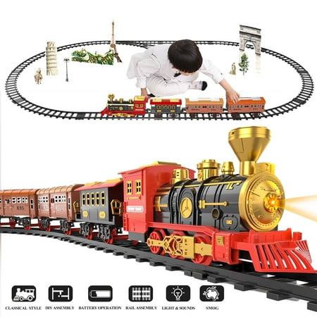 Dinosaur Planet Electric Train Toy Set Car Railway Tracks Steam Locomotive Engine Diecast Model Educational Game Boy Toys for Children Christmas