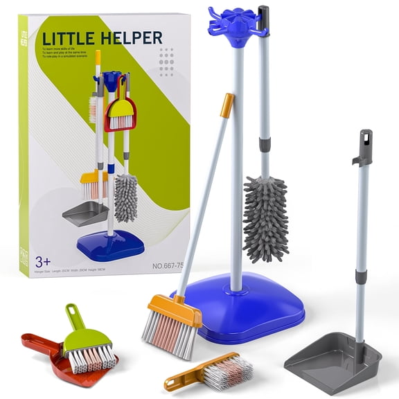 Dinosaur Planet Toddlers Cleaning Set for Kids Ages 2-6, Kids Cleaning Toys Set, Kids Broom and Dustpan Set for Toddlers Ages 2 3 4 5 6 Years Old