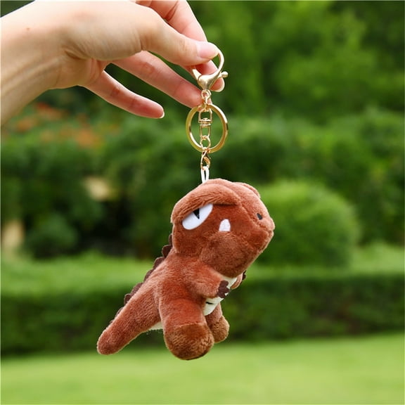 Dinosaur Plush Keychain Tyrannosaurus Rex Toy Pendant Cute Bag Charm