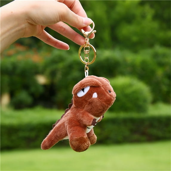 Dinosaur Plush Keychain Tyrannosaurus Rex Toy Pendant Cute Bag Charm