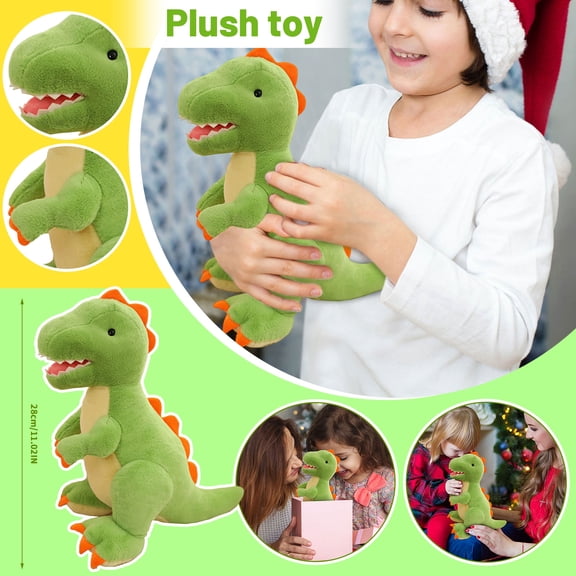 Dinosaur Plush Toy Extra Large Pillow Doll, Huggable Realistic Friendly Look Super Soft Pp Cotton, For Dinosaur Lovers All Ages Gift 11 Inch