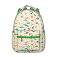 thumbnail image 1 of Dinosaur Print Bookbag - Waterproof Backpack for College & Work, Padded Laptop Holder, Adjustable Straps, Roomy Design, 1 of 6