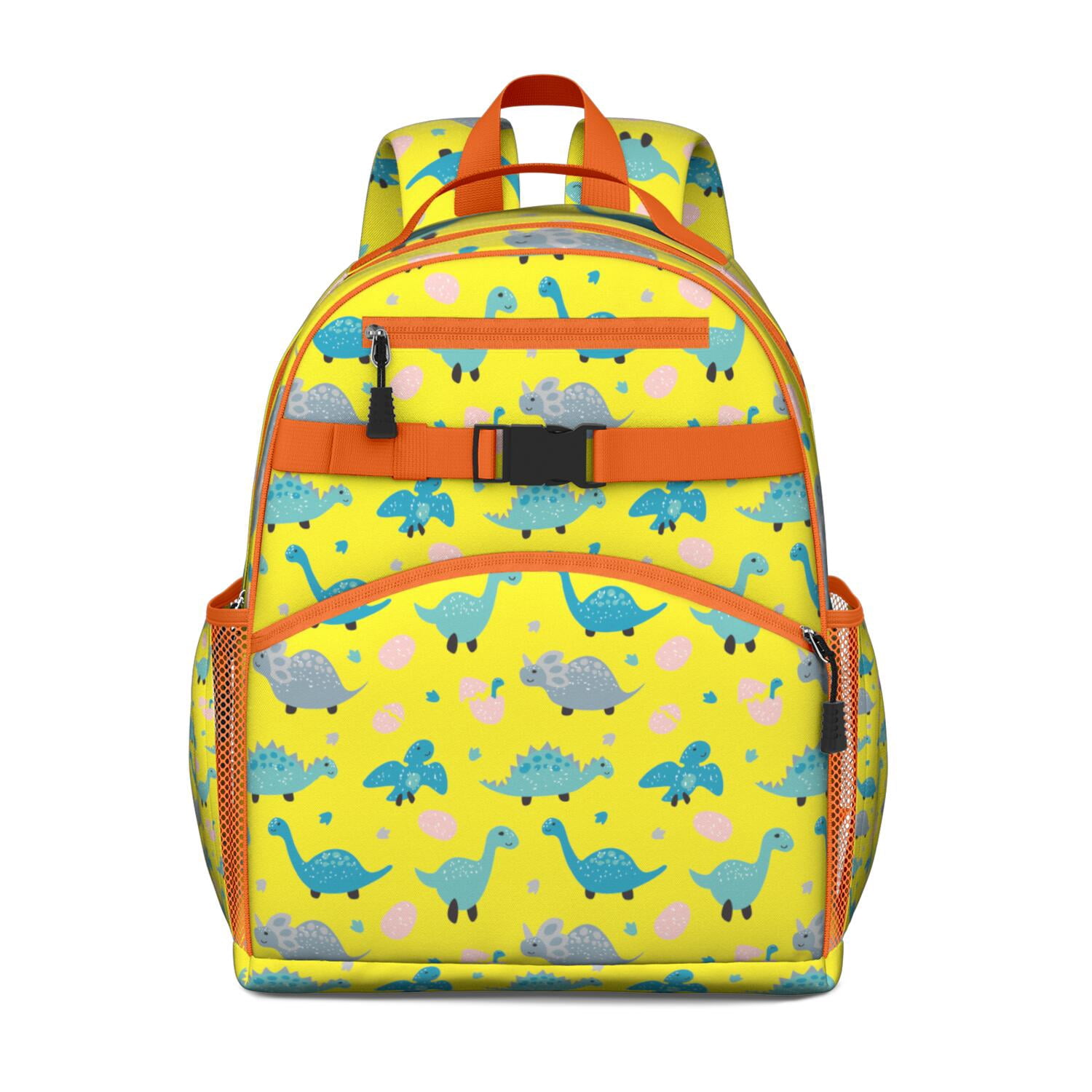 Dinosaur Print Design Toddler Backpack with Colorful Watercolor Roaring Dino and Nature-Inspired Art