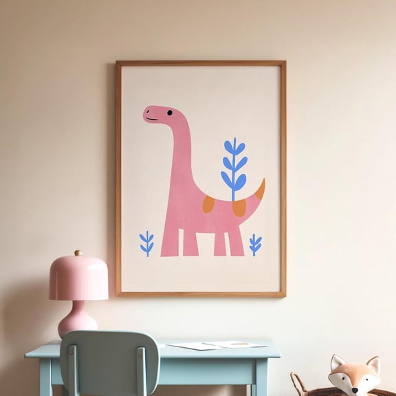 Dinosaur Print Kids Room, Dinosaur Wall Decor For Boys And Girls, Dinosaur Room Decor, Dino Nursery Print; Wall Art, Modern Wall Decor, 8x12 UNFRAMED
