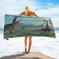 thumbnail image 1 of Dinosaur Print Oversized Microfiber Beach Towel - Quick Dry, Sand Free & Absorbent for Travel, Camping, Pool, Gym & Picnic, 1 of 5
