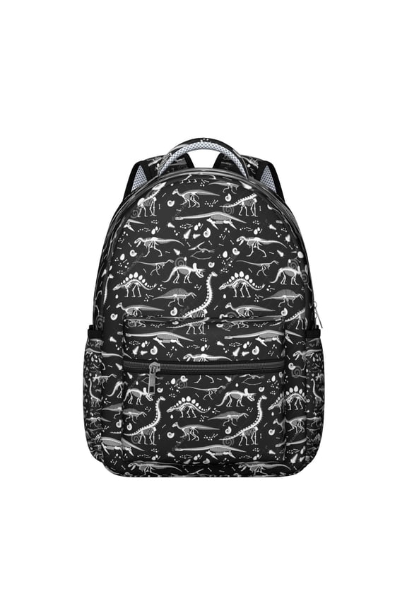 "Dinosaur Print Work Backpack - Durable School Backpack for College & Office, Waterproof Laptop Backpack with Comfortable Straps, Trendy Design for Professionals"