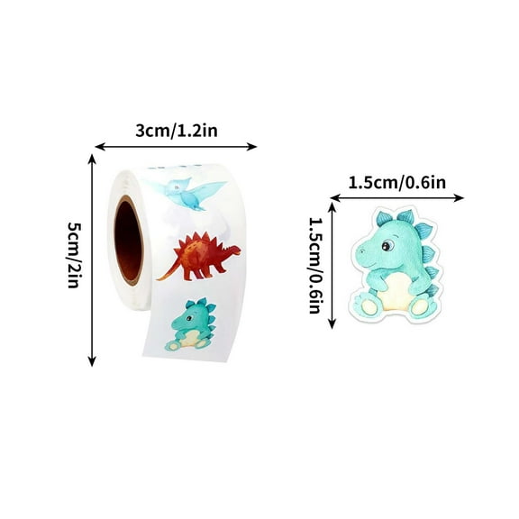 Dinosaur Pterodactyl Stickers 500Pcs Exotic Animal Decals Kids Scrapbooking Supplies