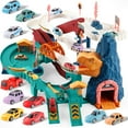 thumbnail image 1 of Dinosaur Race Track Playset Toys for Kids Car Ramp Track Set Toys Adventure Car Garage Parking Toy, 1 of 10