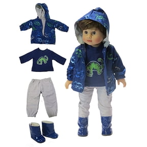 Dinosaur Raincoat Set For 18 Inch Dolls | American Fashion World