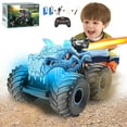 thumbnail image 1 of Dinosaur Remote Control Car, 2.4GHz Monster Trucks Dinosaur Toy Car , Doll with Light Sound and Spray Function, Birthday Thanksgiving Christmas Gift for Kids Boys and Girls.Blue, 1 of 12