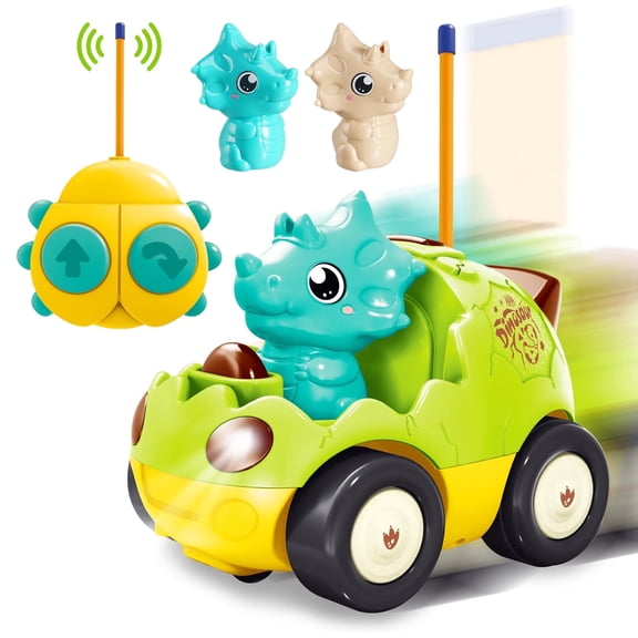 Dinosaur Remote Control Cars Toys, Toddler Toys for Boys 2 3 4 5+ Years Old, Race Car Toddler Toys Age 2 to 5 Boys, Birthday Gifts for Boys Toys 3-5
