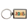 thumbnail image 1 of Dinosaur Roar Colorful Metal Rectangle Keychain, 1 of 7