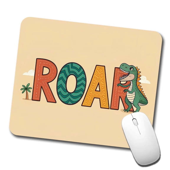Dinosaur Roar Colorful Mouse Pad Low Profile Gaming Mat