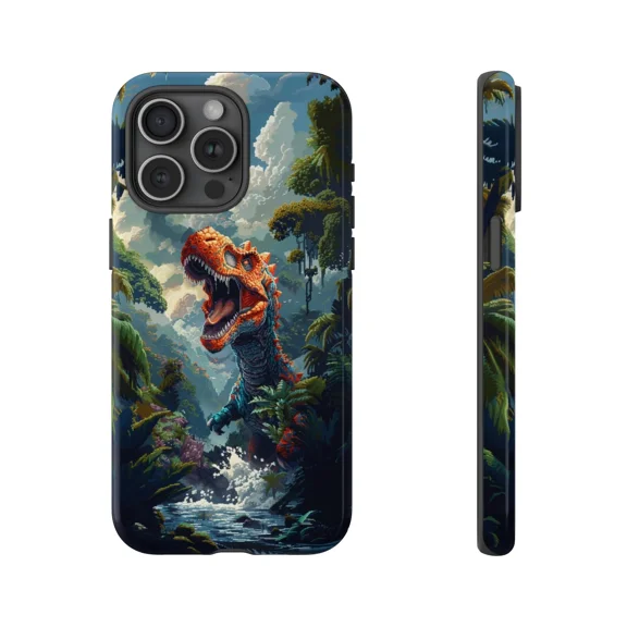 Dinosaur Roaring Jungle Adventure Case for iPhone 17 11 12 13 14 15 16 Pro Max