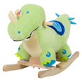 thumbnail image 1 of Dinosaur Rocking Horse Plush Toy with Realistic Sounds Green Ride On Adventure Fun for Kids, 1 of 7