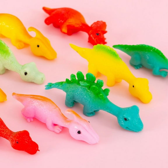 Dinosaur Rubber Flying Toy Finger Catapult Fun Stretchy Game for youths and Adults Interactive Party School Activities