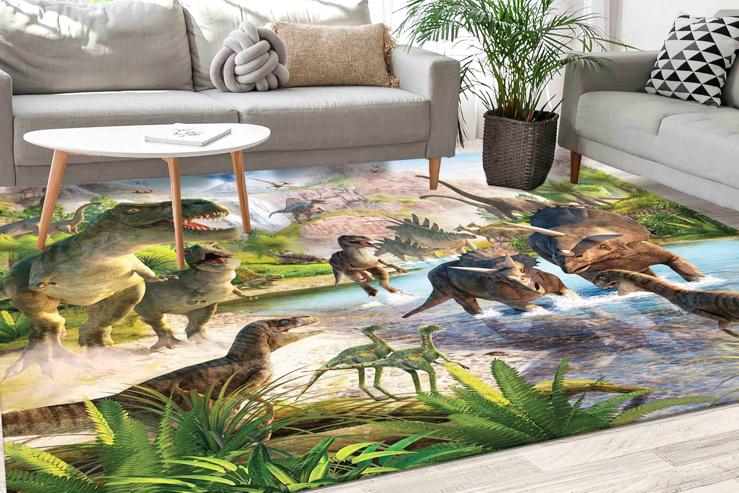 Dinosaur Rugs, Dino Rug, Boy Room Rug, Children Rugs, Gift For Him ...